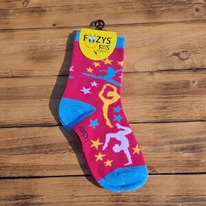 NWT Foozys Kids Gymnastics Socks - Pink and Blue - Unisex